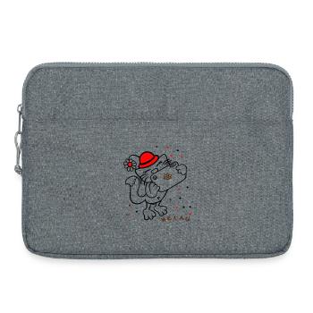 Cat celebrates carnival - Laptop bag 15" - heather grey - Front