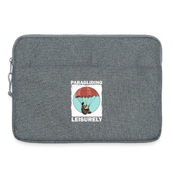 Paragliding Relaxation Design - Laptop bag 15" - heather grey - Front