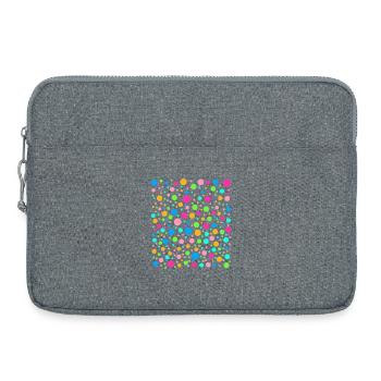 Fleckiges Regenbogen-Punkte-T-Shirt - Laptoptasche 15" - Grau meliert - Vorne