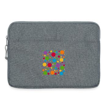 Spotty Color Dots Tee - Laptop bag 15" - heather grey - Front