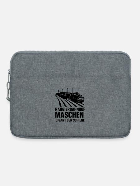 Rangierbahnhof Maschen Güterzug Gleise - Laptoptasche 15" - Grau meliert