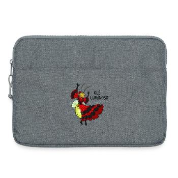 Flamenco Glühwürmchen Tanzkostüm - Laptoptasche 15" - Grau meliert - Vorne