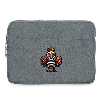 Dinde Halloween Zombie - Sacoche pour ordinateur portable 15 pouces - gris chiné - Devant