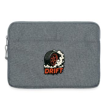 Drift Tire Smoke Logo Car Tunning Motorcycle - Laptop bag 15" - heather grey - Front