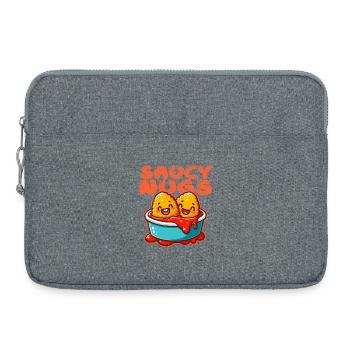 Saucy Nugs Blaue Schüssel - Laptoptasche 15" - Grau meliert - Vorne