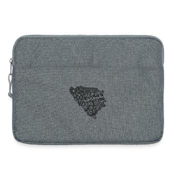 Bosnia & Herzegovina Map Mandala Sarajevo - Laptop bag 15" - heather grey - Front