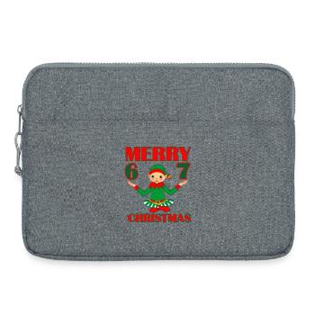 Vibrations Elf 6–7 – NOËL (Inspiré par le 6- - Sacoche pour ordinateur portable 15 pouces - gris chiné - Devant