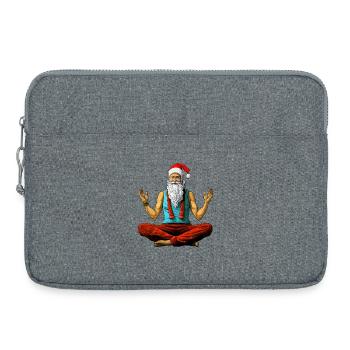 Meditation Weihnachten Yogi - Laptoptasche 15" - Grau meliert - Vorne