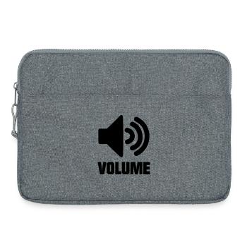Bouton de volume - Sacoche pour ordinateur portable 15 pouces - gris chiné - Devant