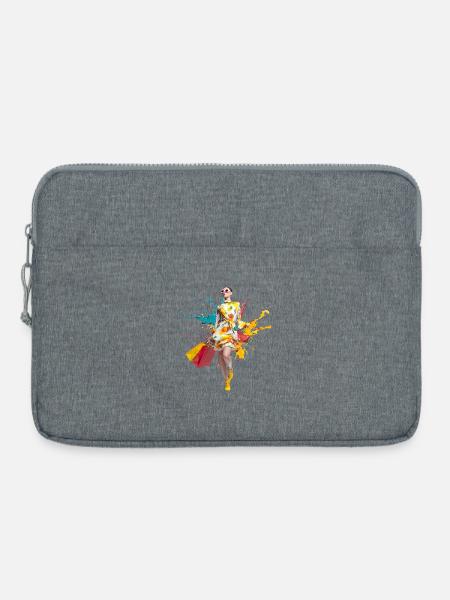 Farbspritzer Kleidkunst im Kaufrausch - Laptoptasche 15" - Grau meliert