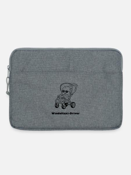 Windeltaxi-Driver - Laptoptasche 15" - Grau meliert