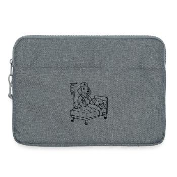 Édition chien de soins de clinique - Sacoche pour ordinateur portable 15 pouces - gris chiné - Devant