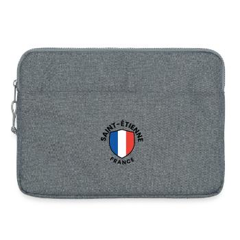 Bouclier de Saint-Étienne de France - Sacoche pour ordinateur portable 15 pouces - gris chiné - Devant