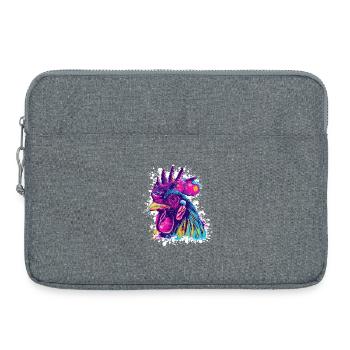Art du coq Graffiti - Sacoche pour ordinateur portable 15 pouces - gris chiné - Devant