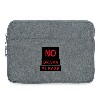 No Drama Please Ruhe Entspannung Relax Chill Spaß - Laptoptasche 15" - Grau meliert - Vorne