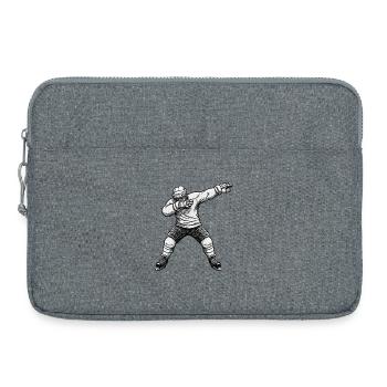 Dab de hockey sur glace – Motif des sports amusants - Sacoche pour ordinateur portable 15 pouces - gris chiné - Devant