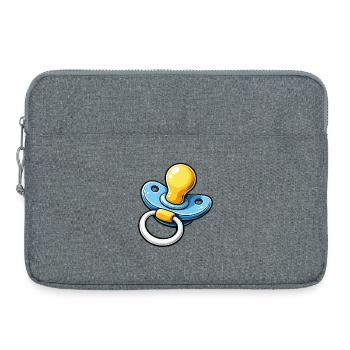 Schnuller Cartoon Baby - Laptoptasche 15" - Grau meliert - Vorne