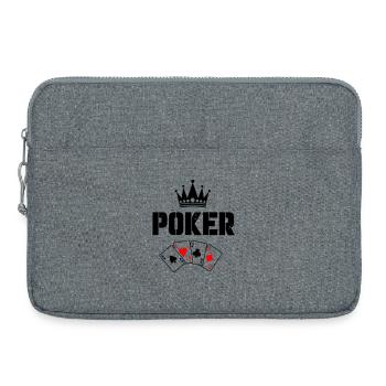 Cartes de poker - Sacoche pour ordinateur portable 15 pouces - gris chiné - Devant