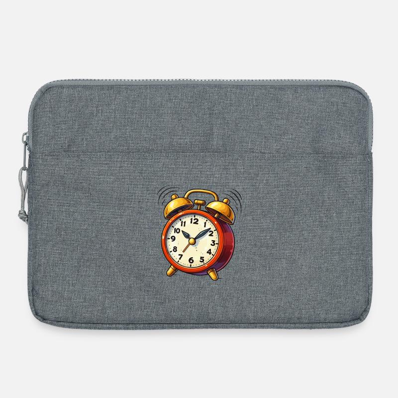 Wecker Comic Uhr - Laptoptasche 15" - Grau meliert