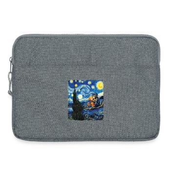 Van Gogh Bébé Singe Punch Macaque mignon - Sacoche pour ordinateur portable 15 pouces - gris chiné - Devant