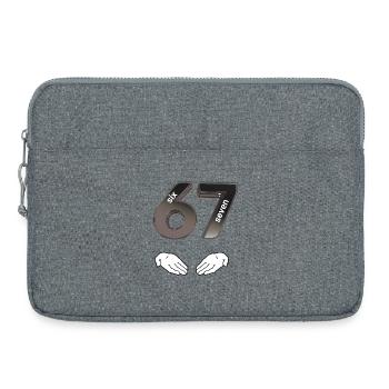Six Seven 6 7 Lustige 67 Gen Alpha Slang - Laptoptasche 15" - Grau meliert - Vorne