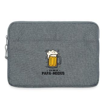 Vatertag Männer Papa Männertag Bier Grillen - Laptoptasche 15" - Grau meliert - Vorne
