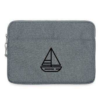 voilier - Sacoche pour ordinateur portable 15 pouces - gris chiné - Devant