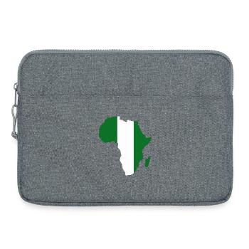 Drapeau du Niger Afrique - Sacoche pour ordinateur portable 15 pouces - gris chiné - Devant