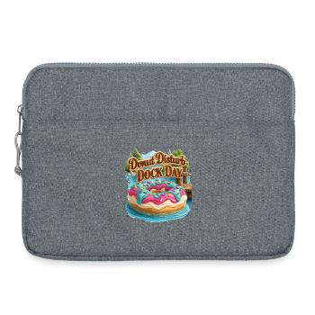Donut Disturb Dock Day - Laptop bag 15" - heather grey - Front