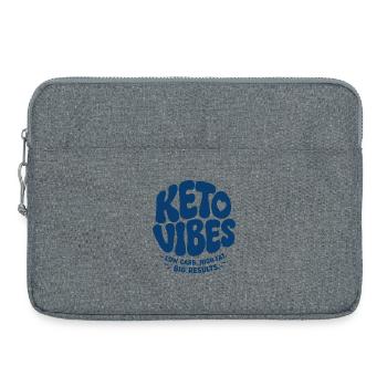 Keto Vibes Low Carb High Fat - Laptoptasche 15" - Grau meliert - Vorne