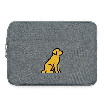Sitzender Hund Golden Retriever Hundeschule - Laptoptasche 15" - Grau meliert - Vorne