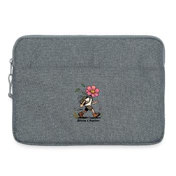 Fleur Sauvage en randonnée - Sacoche pour ordinateur portable 15 pouces - gris chiné - Devant