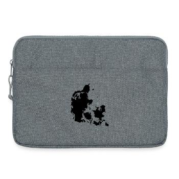 Carte du Danemark - Sacoche pour ordinateur portable 15 pouces - gris chiné - Devant
