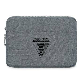 Une forme de diamant avec des motifs différents - Sacoche pour ordinateur portable 15 pouces - gris chiné - Devant