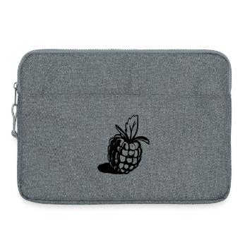 Himbeere Design klassisch - Laptoptasche 15" - Grau meliert - Vorne
