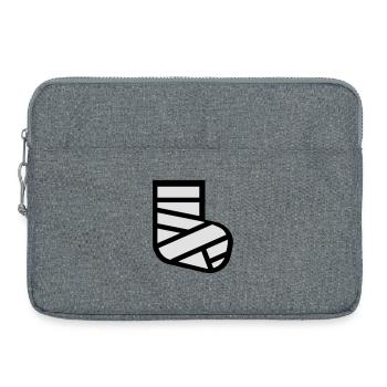 6061912 127146998 broken leg - Laptop bag 15" - heather grey - Front
