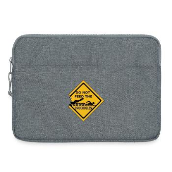 Do not feed crocodiles - Laptop bag 15" - heather grey - Front