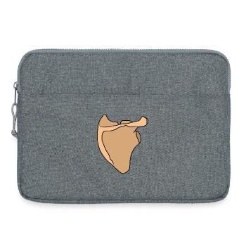 Shoulder blade scapula anatomy skeleton bone - Laptop bag 15" - heather grey - Front