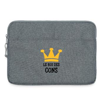 Le Roi des Cons - Sacoche pour ordinateur portable 15 pouces - gris chiné - Devant