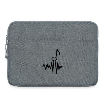 music - Laptop bag 15" - heather grey - Front