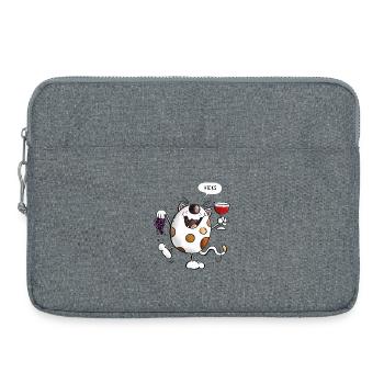 Mignon chat comique - Sacoche pour ordinateur portable 15 pouces - gris chiné - Devant
