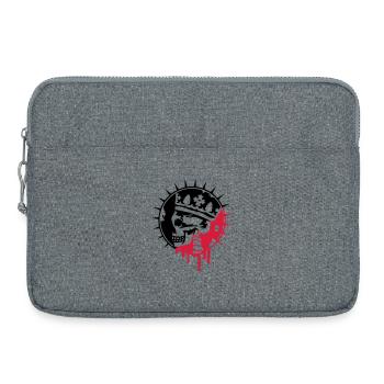 Skull with Crown Graffiti Patch - Laptop bag 15" - heather grey - Front
