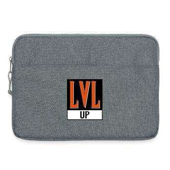 level up nerd cod - Laptoptasche 15" - Grau meliert - Vorne