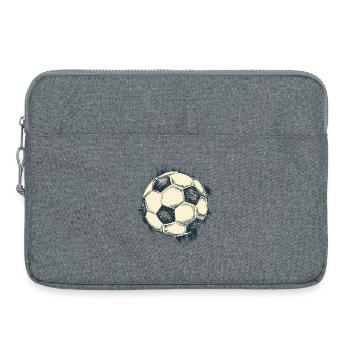 Retro Football - Soccer Ball - Joueur de football - Sacoche pour ordinateur portable 15 pouces - gris chiné - Devant