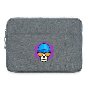 Cool Skull Kid - Laptop bag 15" - heather grey - Front