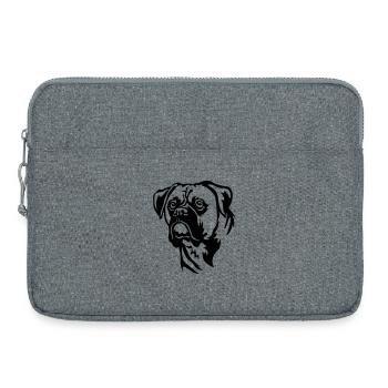 Tête de boxeur - Sacoche pour ordinateur portable 15 pouces - gris chiné - Devant