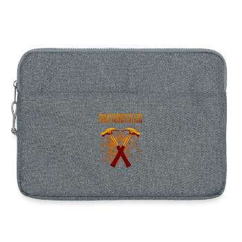 Dachdecker Hämmer Kreuz - Laptoptasche 15" - Grau meliert - Vorne
