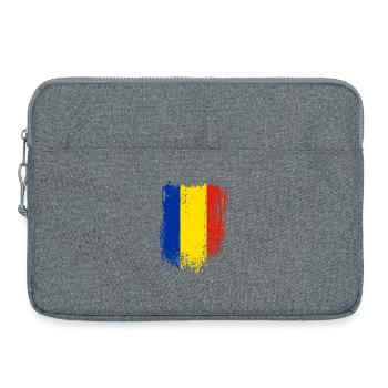 Drapeau de la Roumanie - Sacoche pour ordinateur portable 15 pouces - gris chiné - Devant