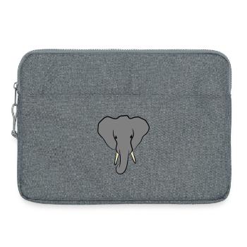 Elephant Head Minimalist - Laptop bag 15" - heather grey - Front