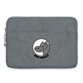 Hippo Texte - Sacoche pour ordinateur portable 15 pouces - gris chiné - Devant